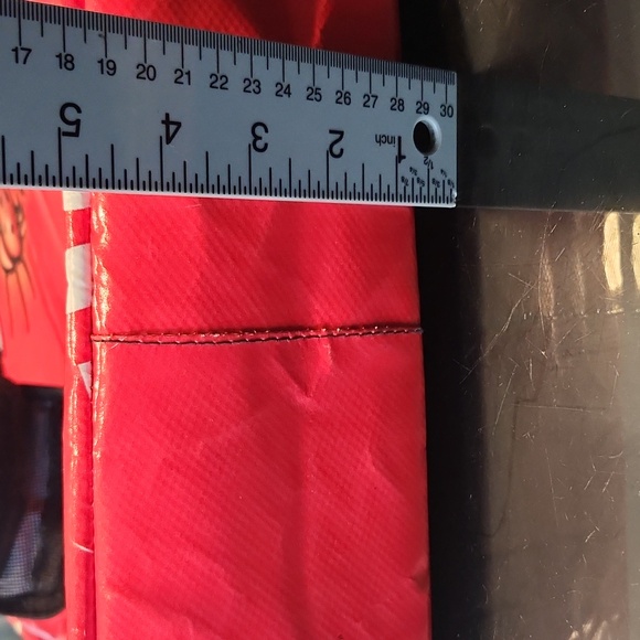 Upcycled billboard large bag or purse HO-LO red - Picture 11 of 14